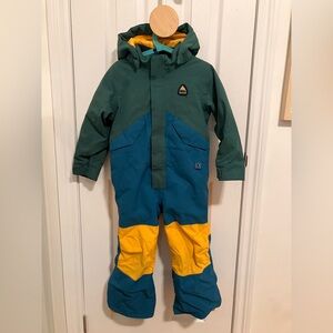 Burton Kids Colorblock Snowsuit - Green, Yellow, Blue